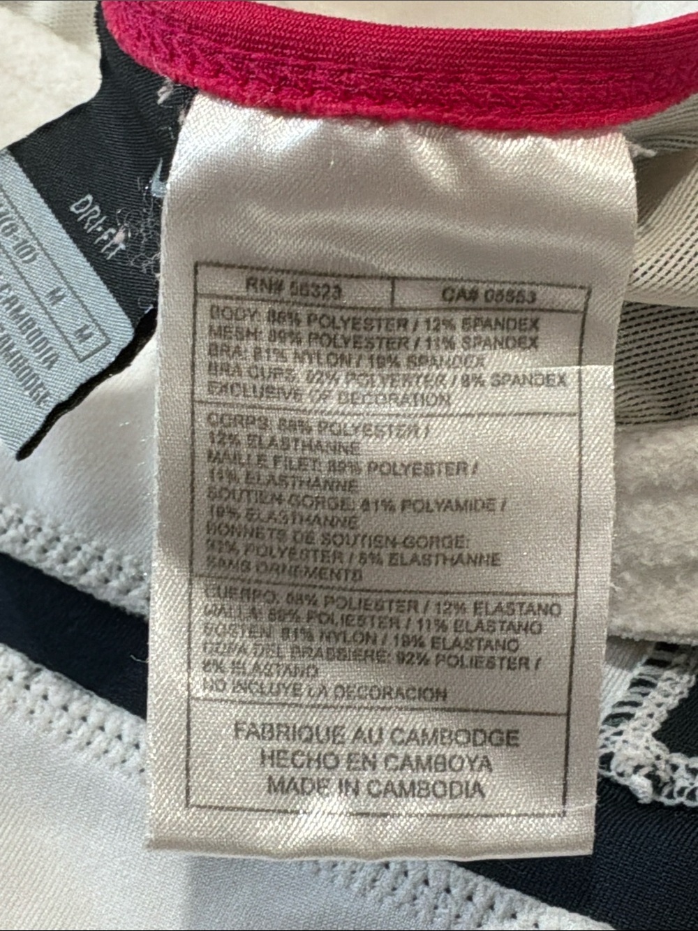 Nike Fitted T-back Tank Top White/Black/Hot Pink Sz M - Picture 13 of 13